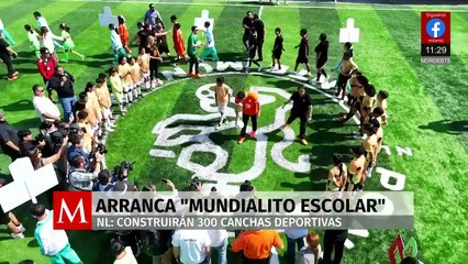 En Nuevo León, Samuel García arrancó el 'Mundialito Escolar' 2025