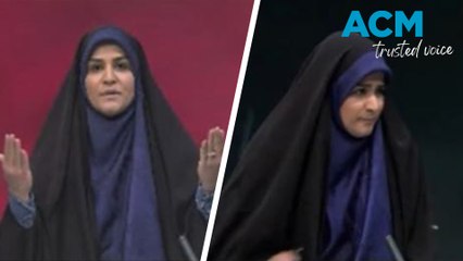 Iranian news anchor rushes off screen after Israeli airstrike knocks out studio feed