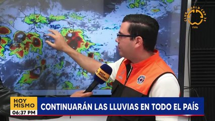 Cenaos indica que continuarán las lluvias en todo el país