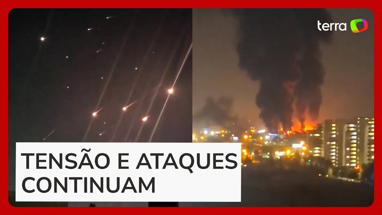 Irã dispara nova leva de mísseis e drones contra Israel, diz TV estatal