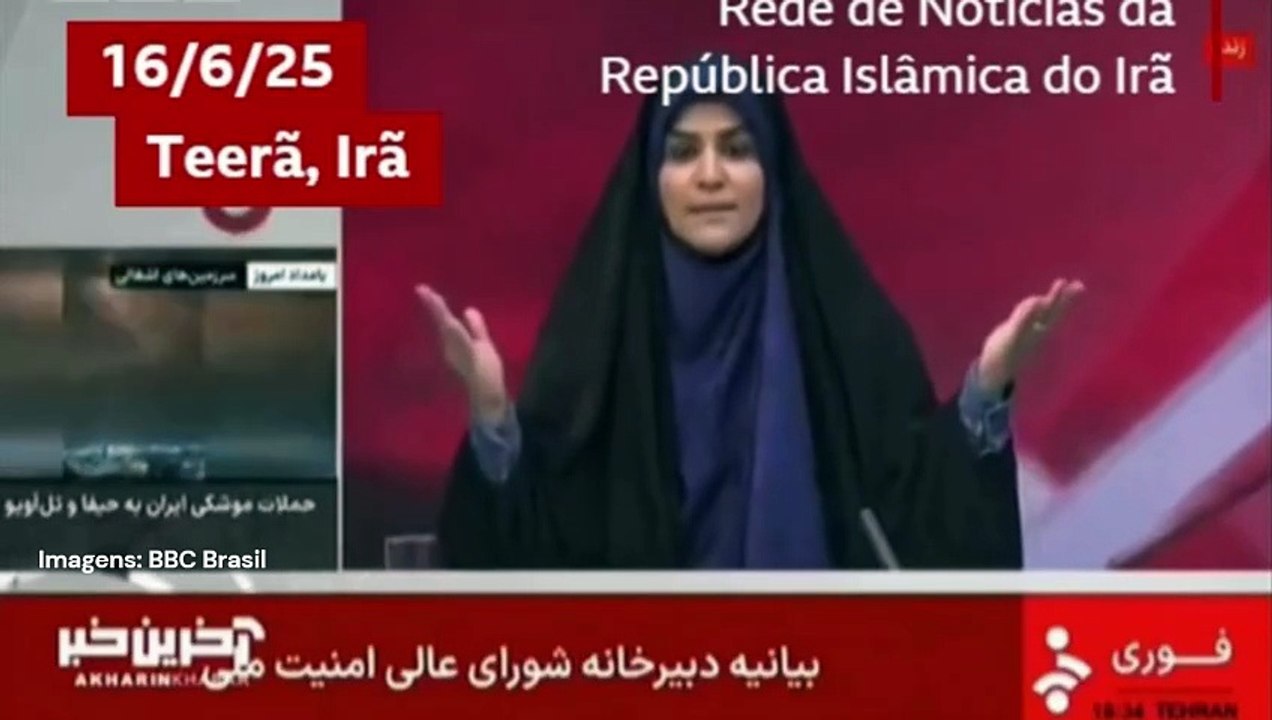 Ataque de Israel à TV estatal do Irã é mostrado ao vivo