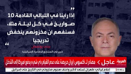 صواريخ إيران تشكل استنزافا نفسيا واقتصاديا لإسرائيل