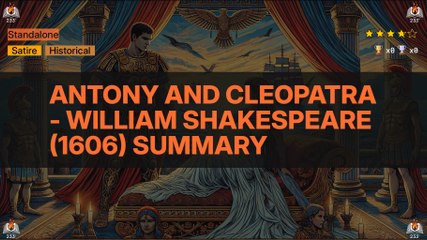Antony and Cleopatra - William Shakespeare (1606) Summary
