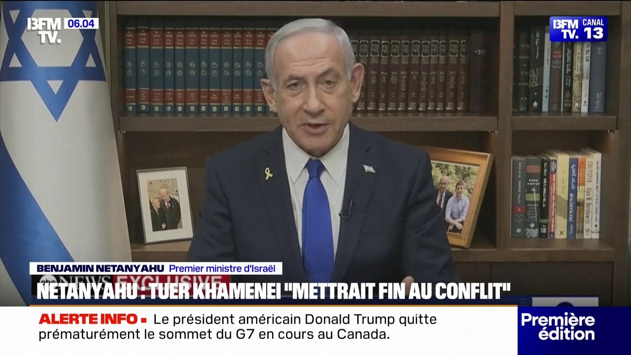 Conflit Israël-Iran: Benjamin Netanyahu estime que tuer l'ayatollah Ali Khamenei "mettrait fin au conflit"
