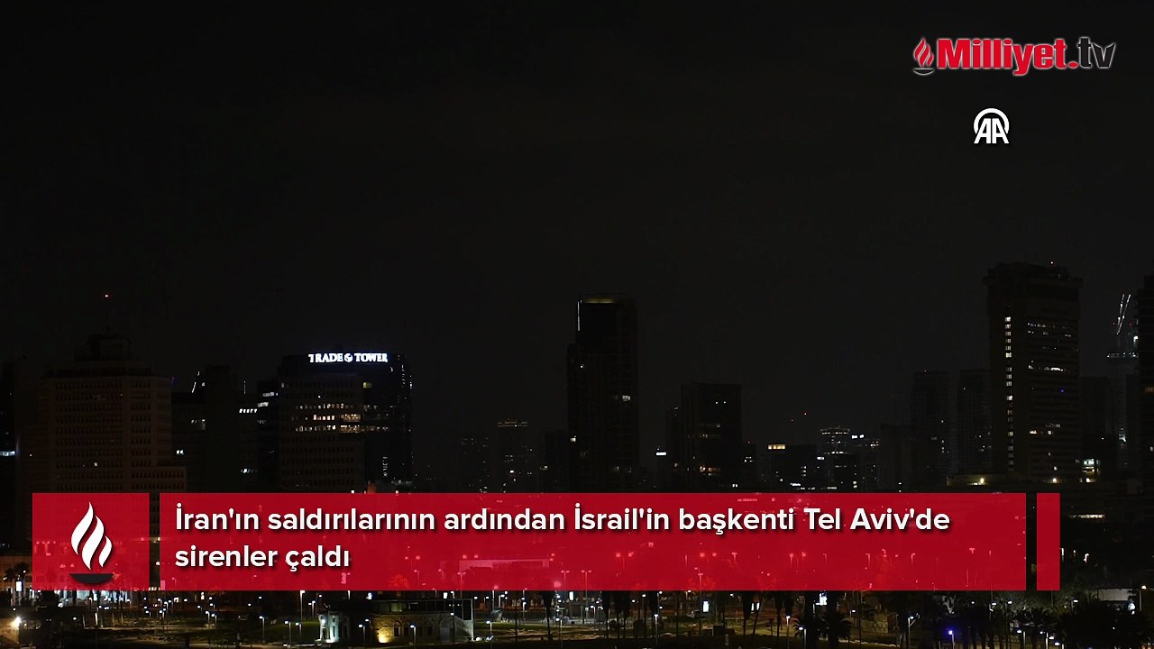İran'ın saldırılarının ardından İsrail'in başkenti Tel Aviv'de sirenler çaldı