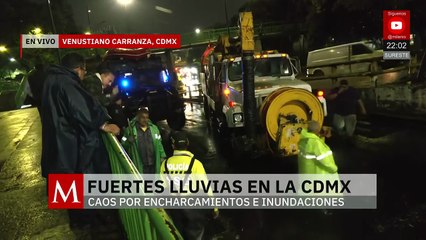 En CdMx, fuertes lluvias provocan encharcamientos e inundaciones