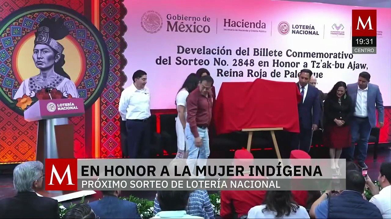 De esta manera la Lotería Nacional y Chiapas honran a la Reina Roja de Palenque