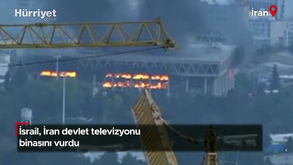 İsrail ordusu, vurulan İran devlet televizyonu binasının görüntülerini paylaştı