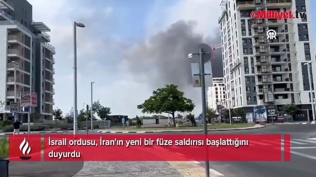 İsrail ordusu, İran'ın yeni bir füze saldırısı başlattığını duyurdu