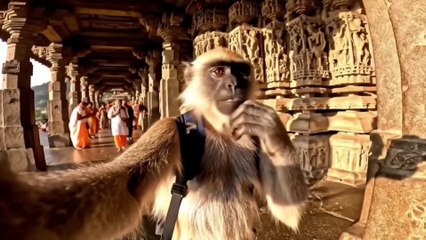 बंदर ने पी Dolly Chaiwale की चाय..🐒😍☕…Viral Monkey Vloger Tried