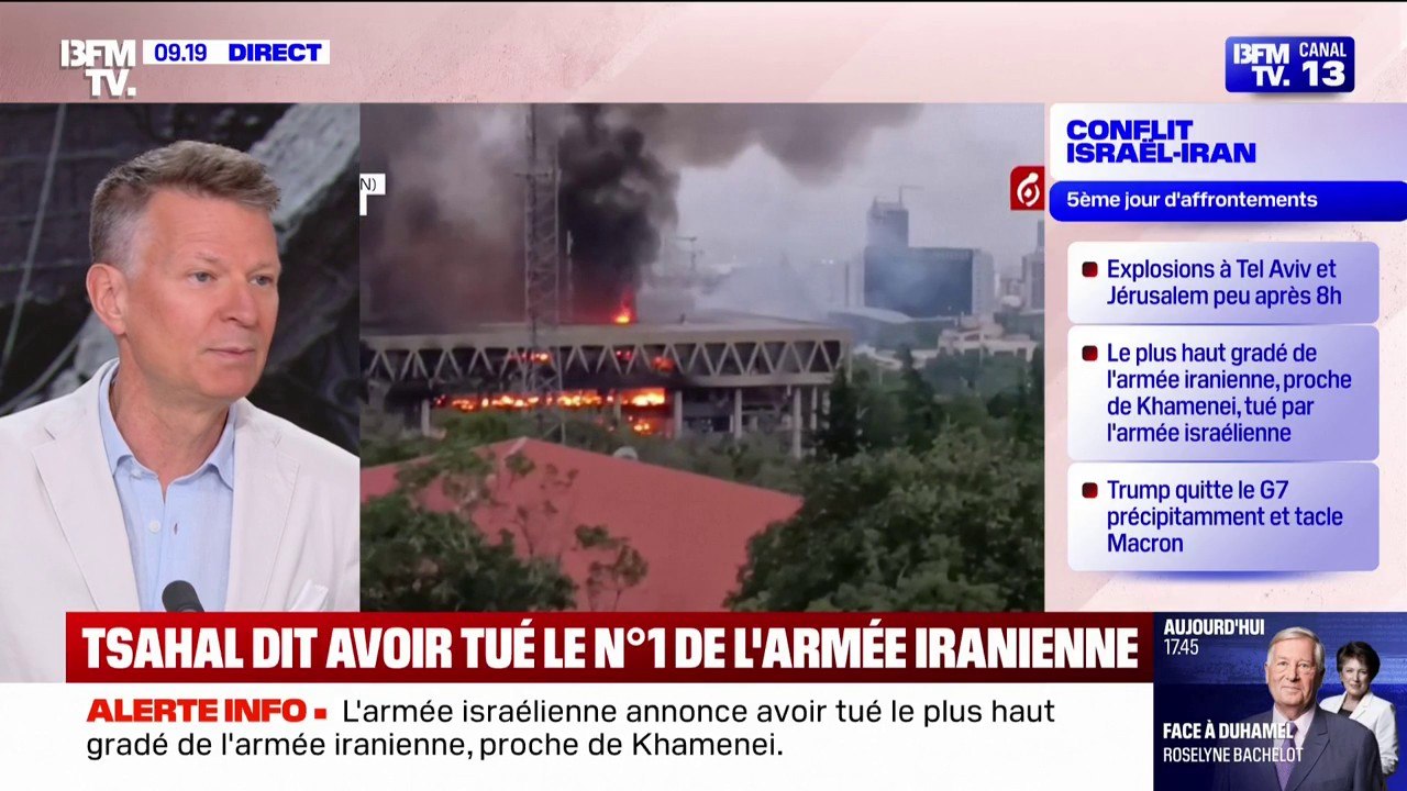 Conflit entre Israël et l'Iran: Tsahal affirme avoir tué "le plus haut commandant militaire" du régime iranien, proche de Khamenei