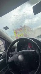 Open Window Leads to Puddle Water Getting Splashed Inside Car