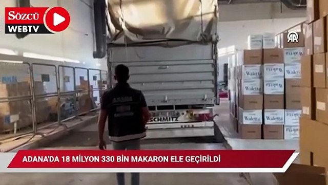 Adana'da 18 milyon 330 bin kaçak makaron ele geçirildi