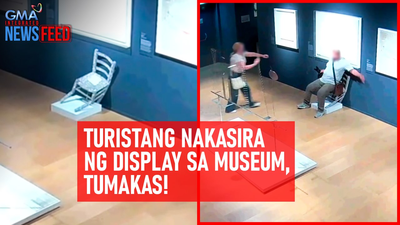 Turistang nakasira ng display sa museum, tumakas! | GMA Integrated Newsfeed