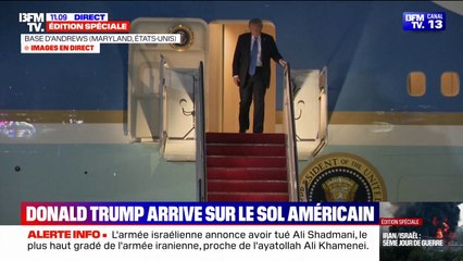 Donald Trump arrive sur le sol américain après avoir quitté le sommet du G7