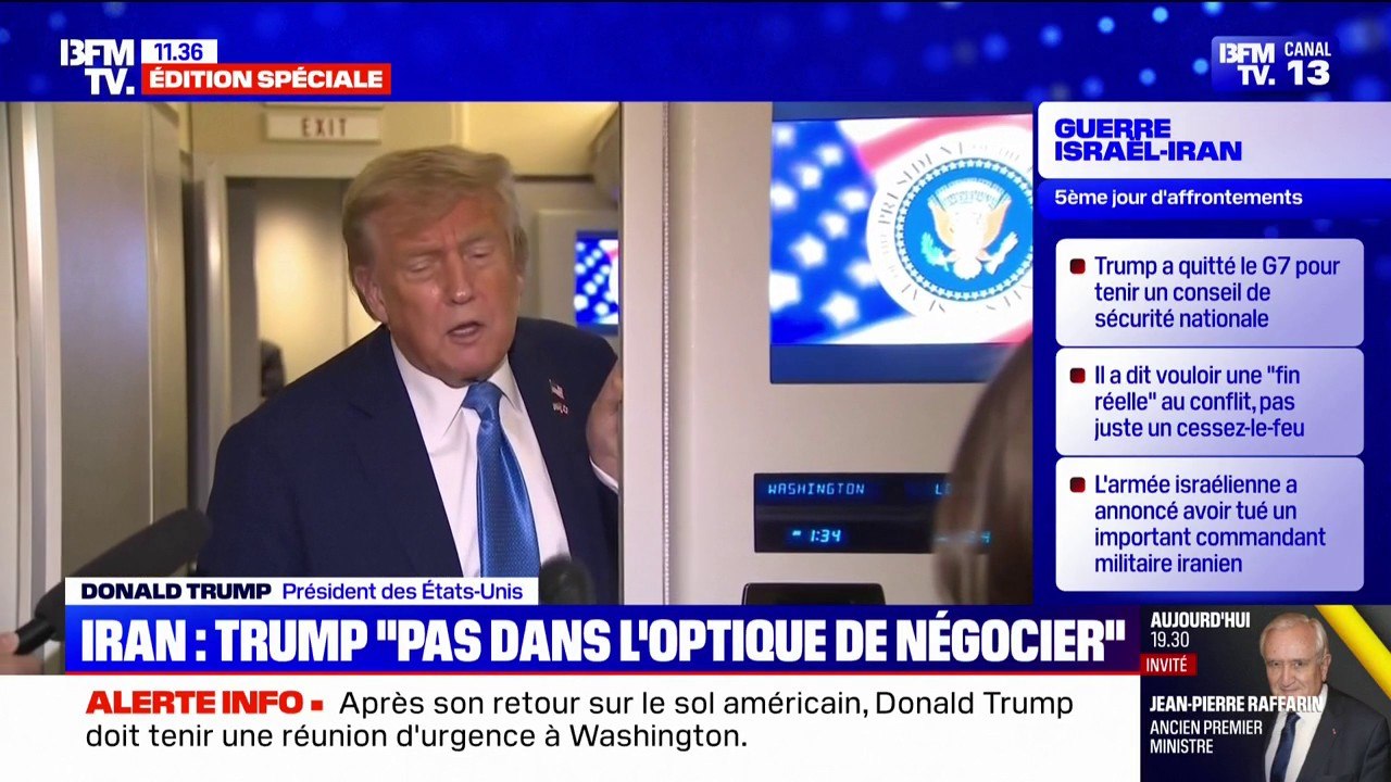 Conflit Israël-Iran: pour Donald Trump, "l'Iran ne peut pas se doter de l'arme nucléaire"