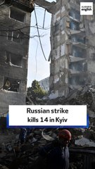 Russian strike kills 14 in Kyiv