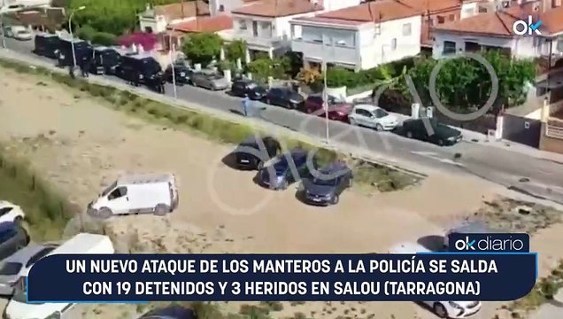 Un nuevo ataque de los manteros a la Policía se salda con 19 detenidos y 3 heridos en Salou (Tarragona)