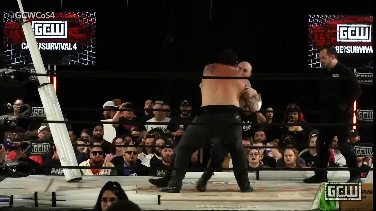 GCW Cage of Survival 4 Deathmatch SLADE vs Bear Bronson