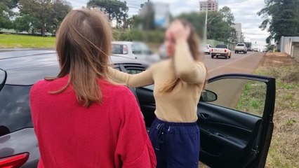 Mulher fica ferida após acidente de trânsito no Centro de Cascavel