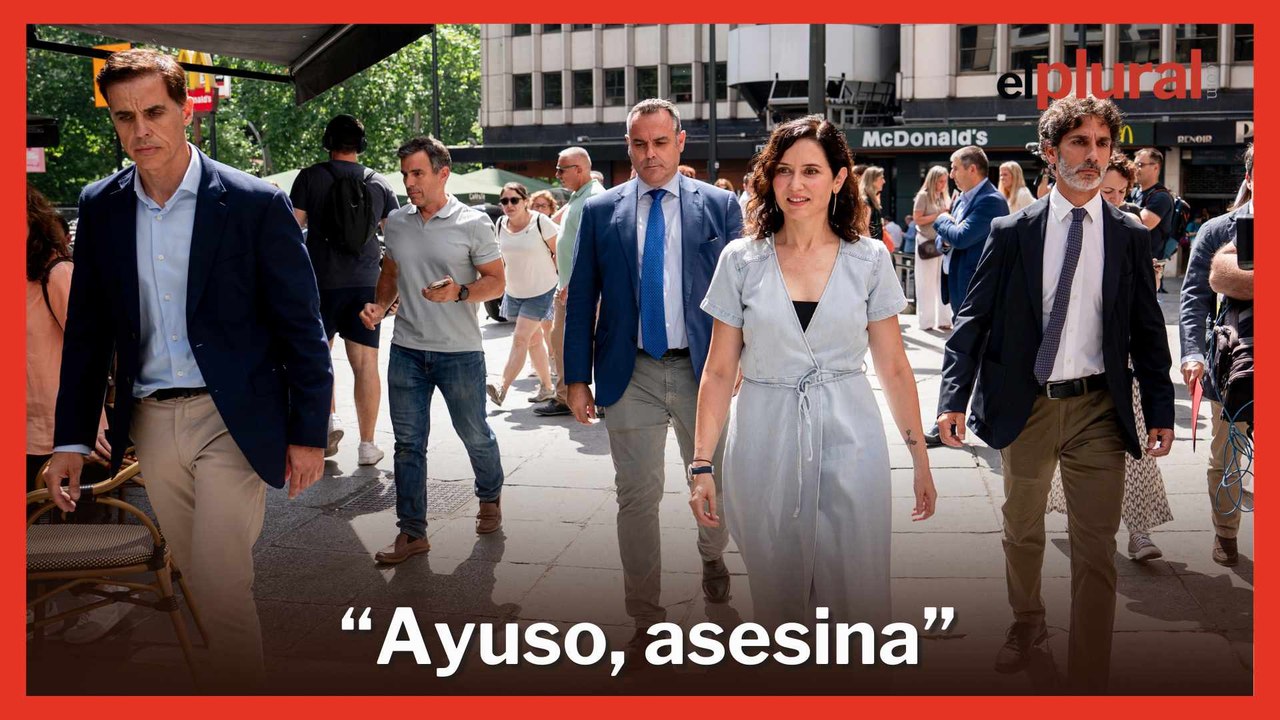 Una mujer boicotea un acto de Ayuso por las muertes en las residencias: "Asesina"