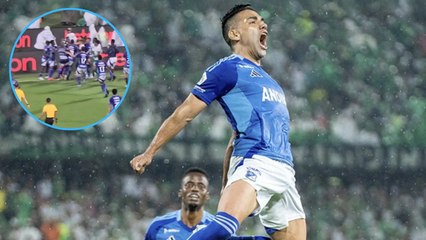 Revelaron video de la pelea entre jugadores de Nacional y Millonarios en el Atanasio tras pitazo final