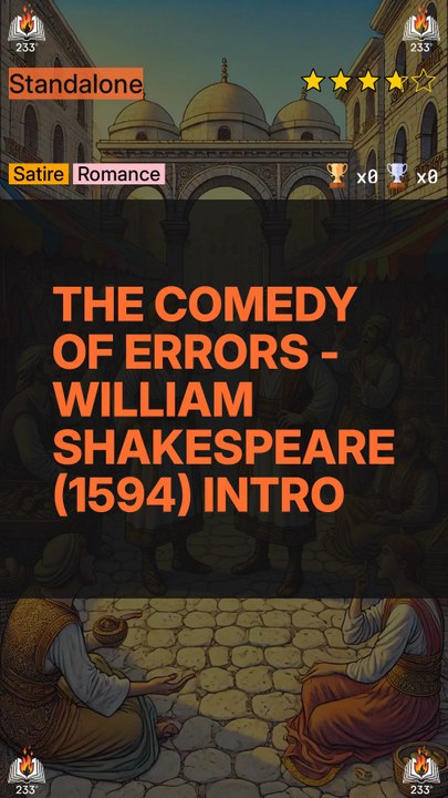 The Comedy of Errors - William Shakespeare (1594) Intro