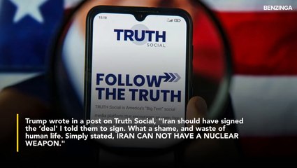 Trump Asks 'Everyone' To Immediately Evacuate Tehran, Odds Of US Striking Iran Spike On Crypto Betting Platform