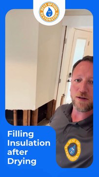 Watch the video to check in with our crew in Kennesaw! We’re back on-site filling in fresh insulation after drying out the home and removing the damaged sections. From no insulation to fully protected—p