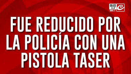 Lo redujeron con una pistola taser por amenazar a los vecinos con un arma blanca