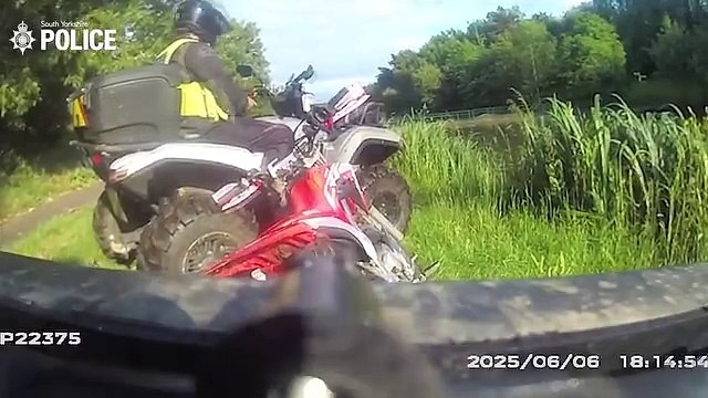 Watch the moment cops stop 10-year-old boy riding illegally around Doncaster park on off-road bike
