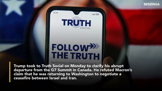 Trump Says Israel-Iran 'Ceasefire' Not On The Table, Left G7 Early For A 'Much Bigger' Reason
