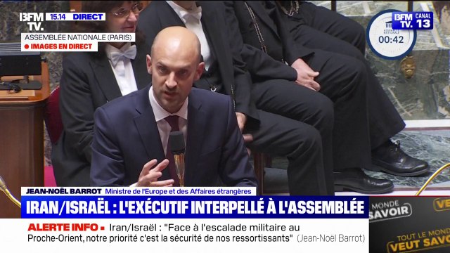 Guerre Iran/Israël: Nos agents sont à leur poste et c'est leur honneur , déclare Jean-Noël Barrot, le ministre des Affaires étrangères