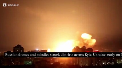 Russian Drone and Missile Strikes on Kyiv Kill at Least 14