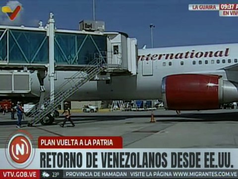 Arriban al país 135 migrantes venezolanos provenientes de Estados Unidos