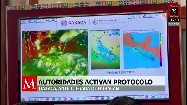 Activan protocolo de emergencia en Oaxaca ante posible impacto de huracán