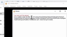 How do i Fix Your input can't be opened VLC is unable to open the MRL