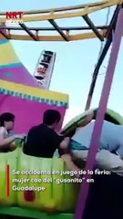 Una mujer sufrió lesiones luego de caer del juego mecánico conocido como “el gusanito” en la Feria de la Expo Guadalupe. Servicios de emergencia acudieron al lugar para brindarle atención médica.