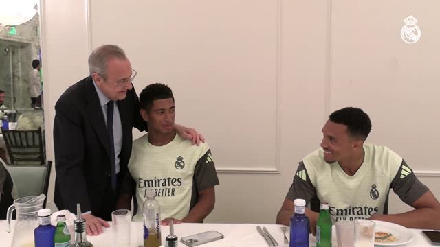 Real Madrid president Florentino Perez arrives at Club World Cup