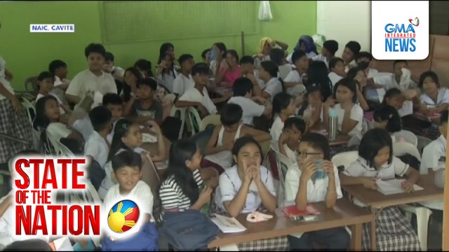 Mahigit 1,800 estudyante ng isang paaralan sa Cavite, siksikan sa 2 standard-sized classroom, 6 makeshift classrooms at mga bakanteng gov't housing units | SONA