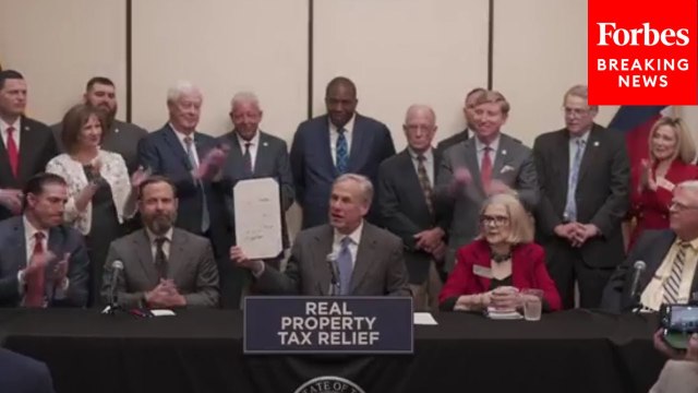 Texas Governor Greg Abbott Signs Property Tax Relief Into Law