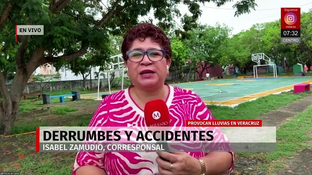 Derrumbes, caídas de árboles, encharcamientos y accidentes han dejado lluvias en Veracruz