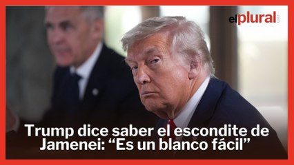 Trump dice saber dónde se esconde Jamenei pero asegura que no hay intención de matarle "por ahora"