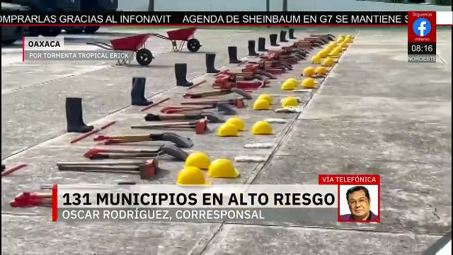 Oaxaca emite alerta amarilla en 131 municipios por la tormenta tropical 'Erick'