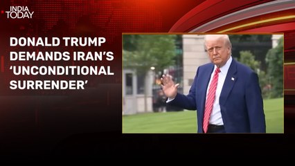 Trump calls for Iran's unconditional surrender, says US knows where Khamenei is hiding