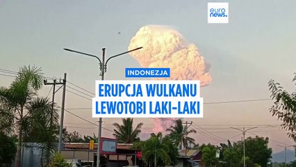 Wielka erupcja wulkanu Lewotobi Laki-Laki w Indonezji