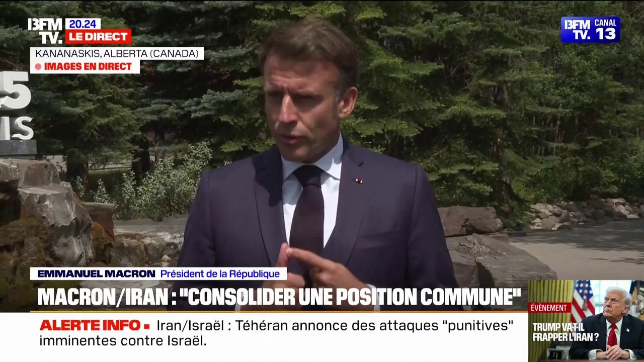 Guerre en Ukraine: "Il nous faut renforcer les sanctions, avec de nouvelles sanctions inédites", annonce Emmanuel Macron en marge du G7