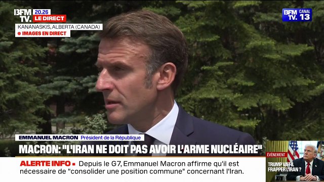 Iran-Israël: Je ne suis pas responsable des changements d'avis de l'administration américaine , affirme Emmanuel Macron en réaction aux propos du président américain