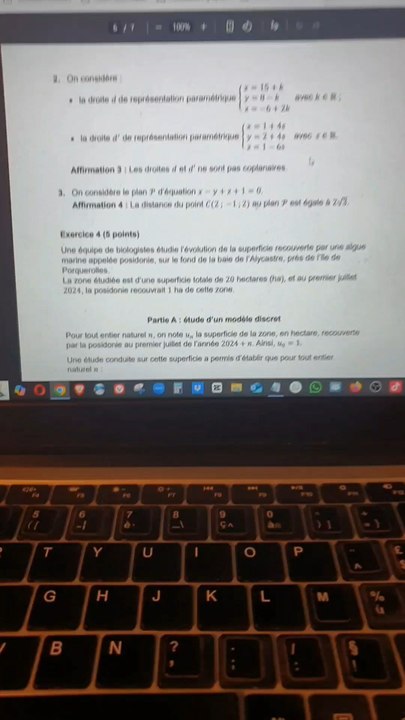 Corrigé Exercice 4 Suite et Équations Différentielles Sujet Bac de Maths Métropole J1 2025 ❄️
