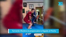 Fernando Muslera se prepara para la llegada al Pincha
